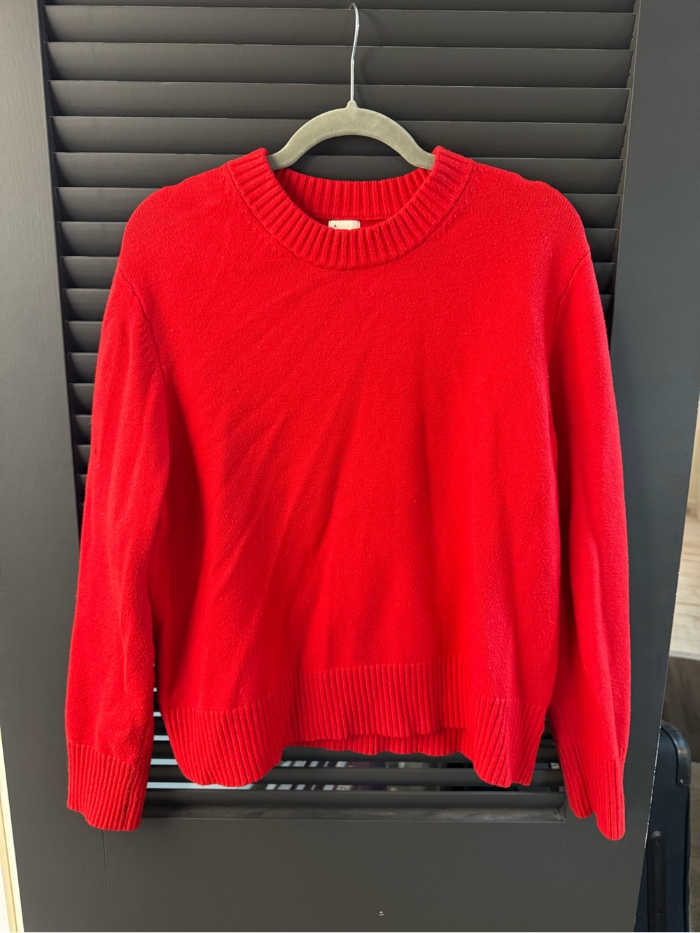 a new day Bright Red Knit Crewneck Sweater